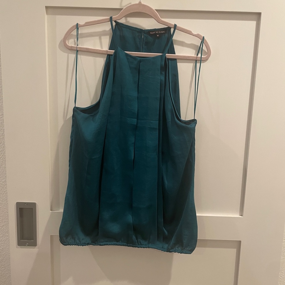 Violet & Claire Dark Real Green Camisole Tank Top Shell XL